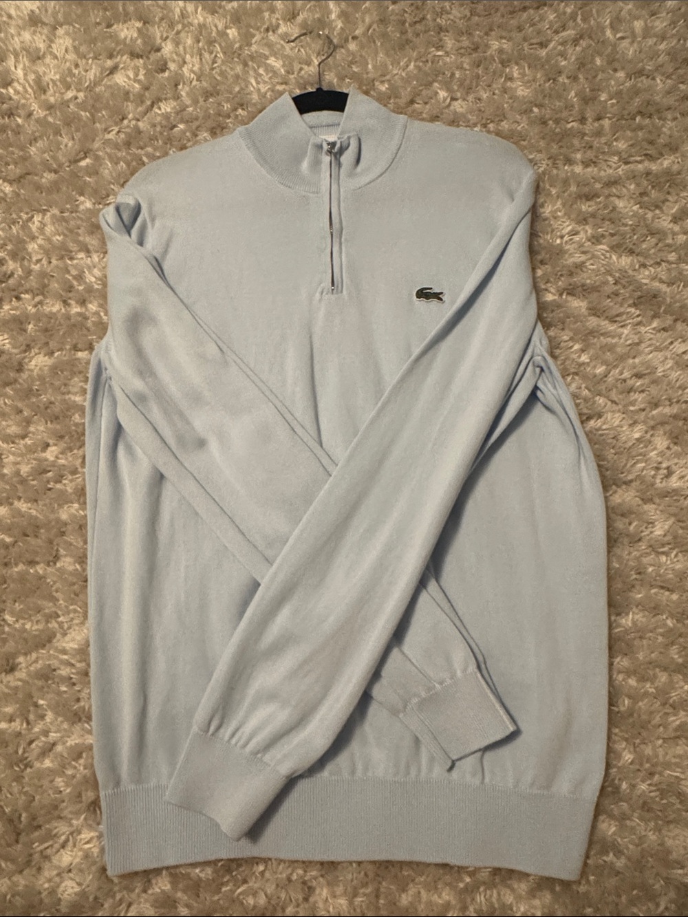 Lacoste Men's Pale Blue Half-Zip Sweater